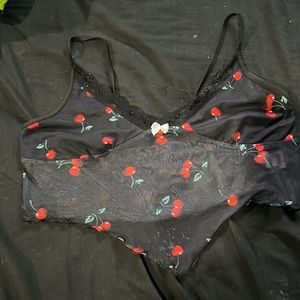 Cherry patterned sheet tank top